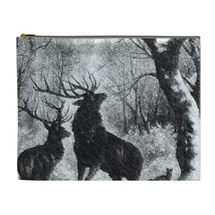 Stag Deer Forest Winter Christmas Cosmetic Bag (xl) by Amaryn4rt