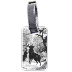 Stag Deer Forest Winter Christmas Luggage Tags (one Side)  by Amaryn4rt