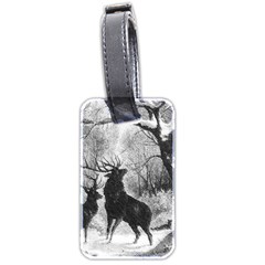 Stag Deer Forest Winter Christmas Luggage Tags (two Sides) by Amaryn4rt