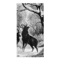 Stag Deer Forest Winter Christmas Shower Curtain 36  X 72  (stall)  by Amaryn4rt