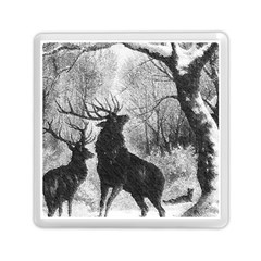 Stag Deer Forest Winter Christmas Memory Card Reader (square)  by Amaryn4rt