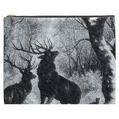 Stag Deer Forest Winter Christmas Cosmetic Bag (xxxl)  by Amaryn4rt