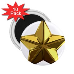 Stars Gold Color Transparency 2 25  Magnets (10 Pack)  by Amaryn4rt