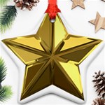 Stars Gold Color Transparency Star Ornament (Two Sides) Front