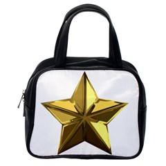 Stars Gold Color Transparency Classic Handbags (one Side) by Amaryn4rt