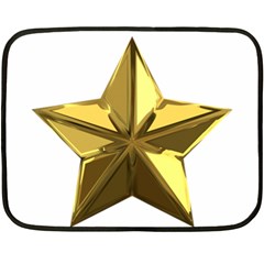 Stars Gold Color Transparency Fleece Blanket (mini)