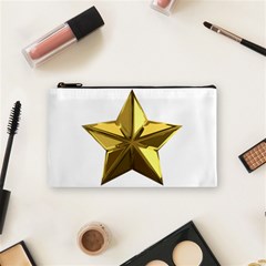 Stars Gold Color Transparency Cosmetic Bag (small)  by Amaryn4rt