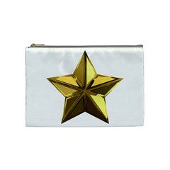 Stars Gold Color Transparency Cosmetic Bag (medium)  by Amaryn4rt