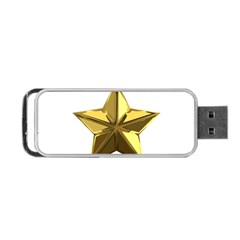 Stars Gold Color Transparency Portable Usb Flash (one Side) by Amaryn4rt