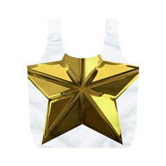 Stars Gold Color Transparency Full Print Recycle Bags (m)  by Amaryn4rt