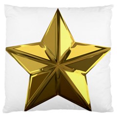 Stars Gold Color Transparency Large Flano Cushion Case (one Side) by Amaryn4rt