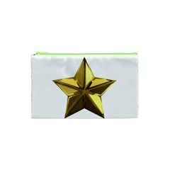 Stars Gold Color Transparency Cosmetic Bag (xs) by Amaryn4rt