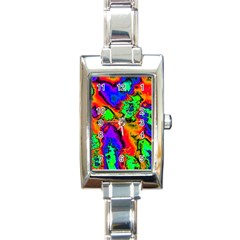 Hot Fractal Statement Rectangle Italian Charm Watch