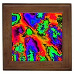 Hot Fractal Statement Framed Tiles