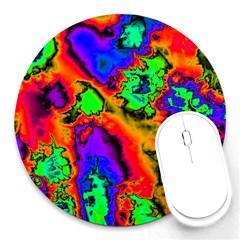 Hot Fractal Statement Round Mousepads