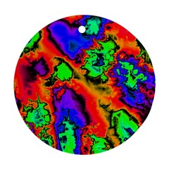 Hot Fractal Statement Ornament (round) by Fractalworld