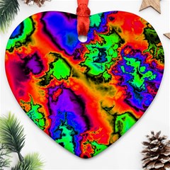 Hot Fractal Statement Ornament (Heart)