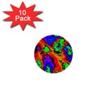 Hot Fractal Statement 1  Mini Buttons (10 pack)  Front