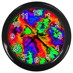 Hot Fractal Statement Wall Clocks (Black)