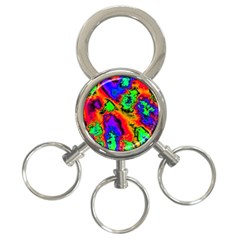 Hot Fractal Statement 3-Ring Key Chains