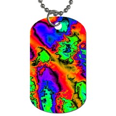 Hot Fractal Statement Dog Tag (Two Sides)