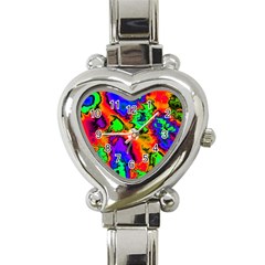 Hot Fractal Statement Heart Italian Charm Watch