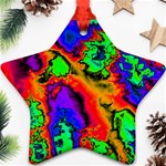 Hot Fractal Statement Star Ornament (Two Sides) Front