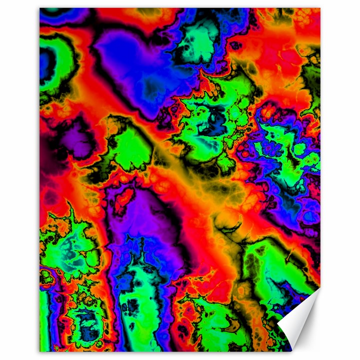 Hot Fractal Statement Canvas 16  x 20  