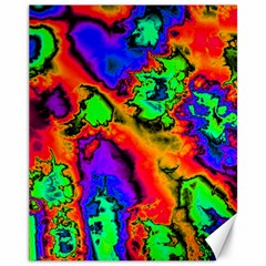 Hot Fractal Statement Canvas 11  x 14  