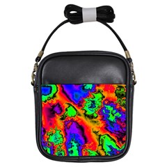 Hot Fractal Statement Girls Sling Bags