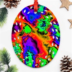 Hot Fractal Statement Ornament (Oval Filigree)