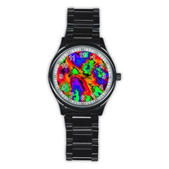 Hot Fractal Statement Stainless Steel Round Watch