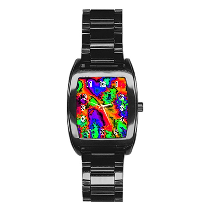 Hot Fractal Statement Stainless Steel Barrel Watch