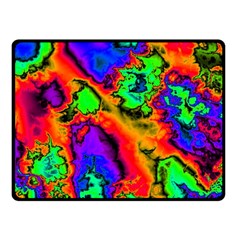 Hot Fractal Statement Double Sided Fleece Blanket (Small) 