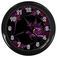 Fantasy Fractal 124 A Wall Clocks (black) by Fractalworld