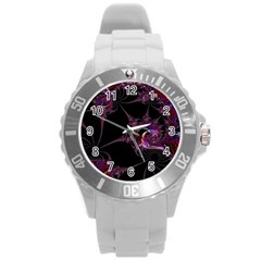 Fantasy Fractal 124 A Round Plastic Sport Watch (l) by Fractalworld