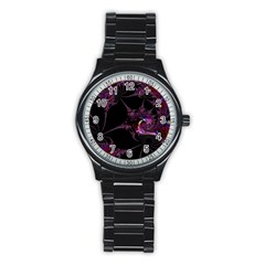 Fantasy Fractal 124 A Stainless Steel Round Watch by Fractalworld