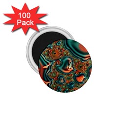 Painted Fractal 1 75  Magnets (100 Pack)  by Fractalworld