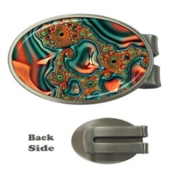 Painted Fractal Money Clips (oval)  by Fractalworld