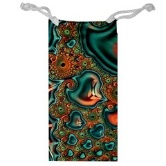 Painted Fractal Jewelry Bag by Fractalworld