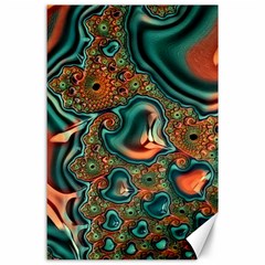 Painted Fractal Canvas 24  X 36  by Fractalworld