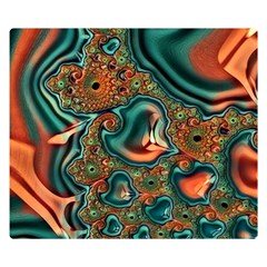 Painted Fractal Double Sided Flano Blanket (small)  by Fractalworld