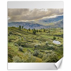 Andean Rural Scene Quilotoa, Ecuador Canvas 11  X 14   by dflcprints