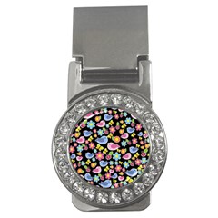 Spring pattern - black Money Clips (CZ) 