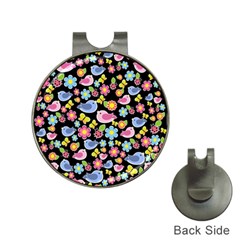 Spring pattern - black Hat Clips with Golf Markers