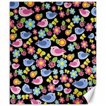 Spring pattern - black Canvas 8  x 10  8.15 x9.66  Canvas - 1