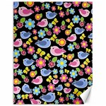 Spring pattern - black Canvas 12  x 16   11.86 x15.41  Canvas - 1