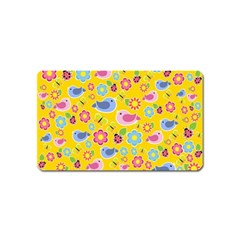 Spring Pattern - Yellow Magnet (name Card) by Valentinaart