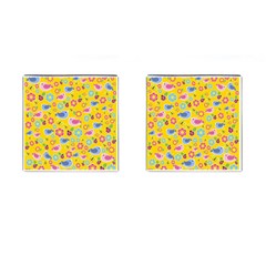 Spring Pattern - Yellow Cufflinks (square) by Valentinaart