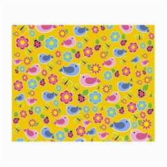 Spring Pattern - Yellow Small Glasses Cloth (2-side) by Valentinaart